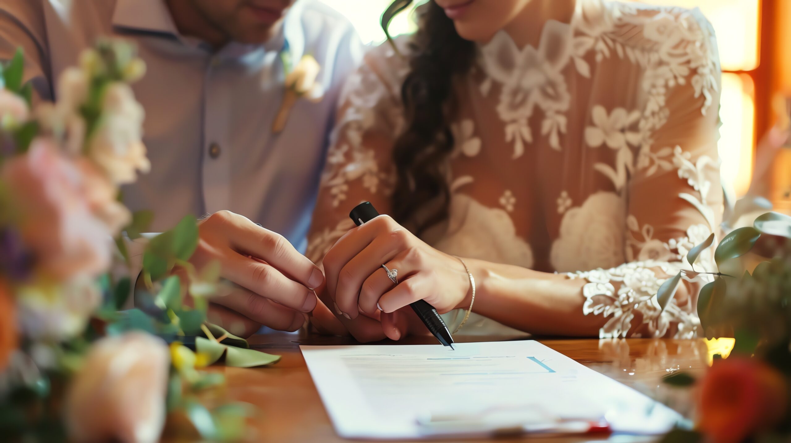 pareja eligiendo fecha para su boda civil