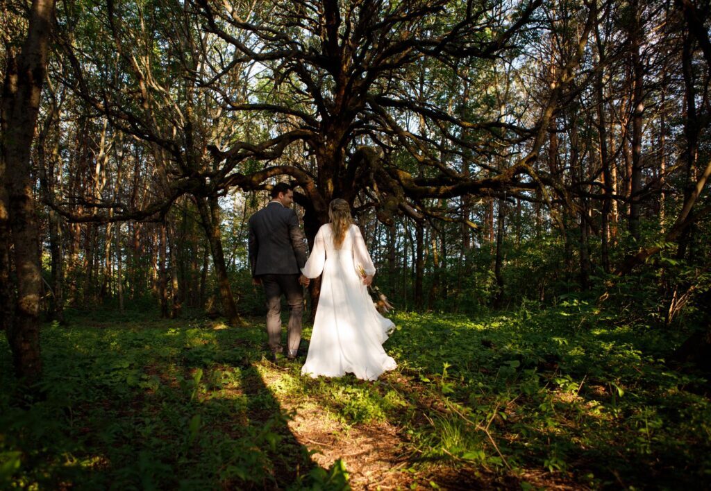 Ceremonia de boda en el bosque
