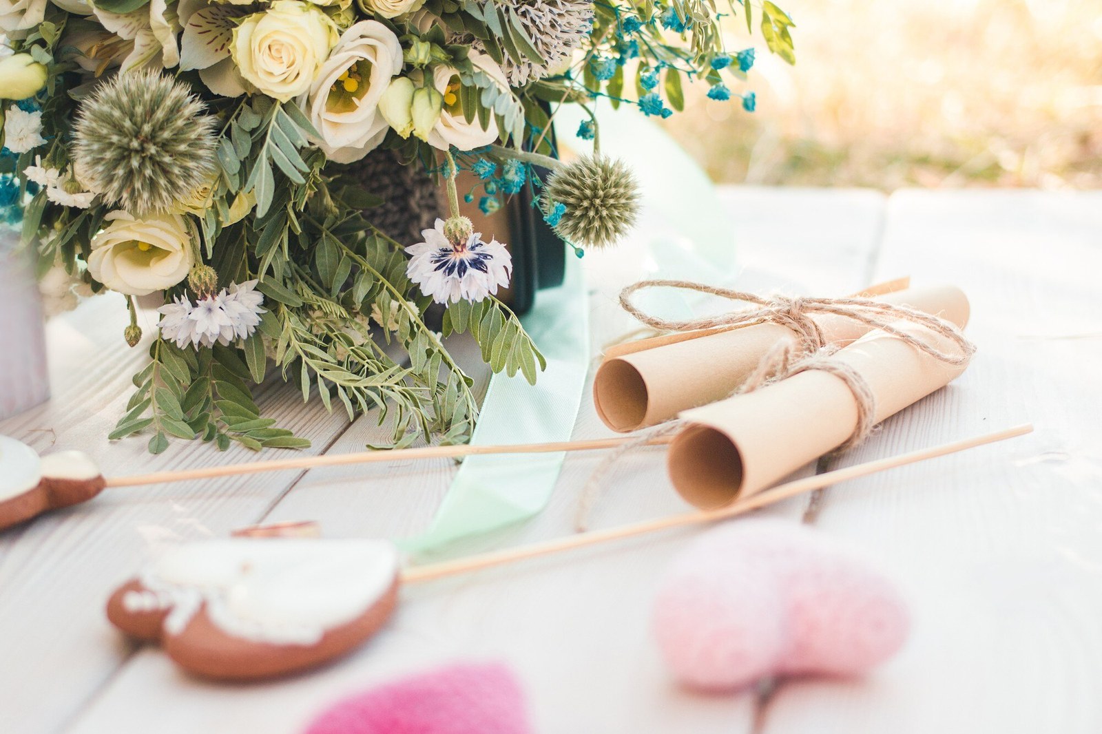 Decoración artesanal para una boda hecha a mano