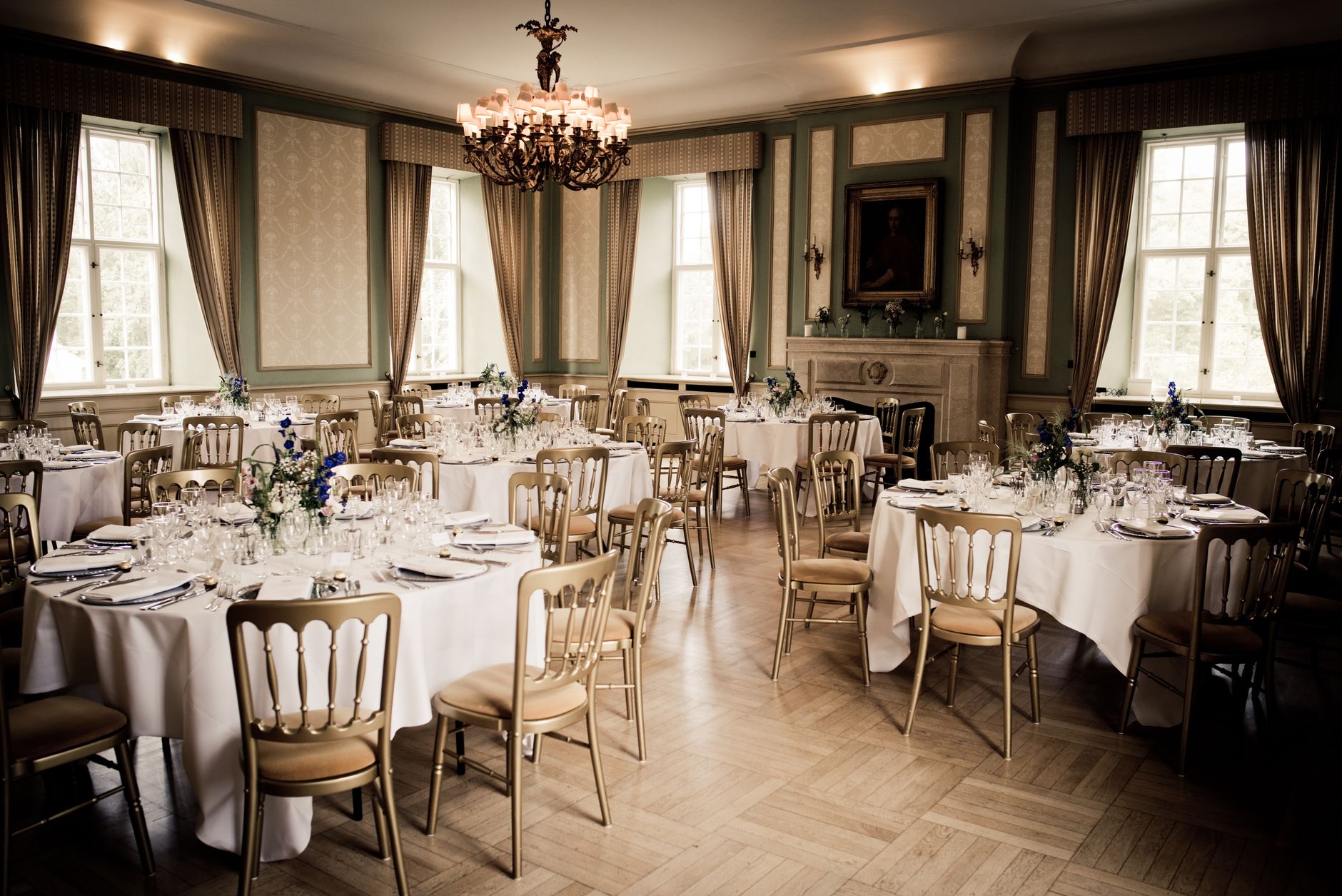 Salón de boda inspirado en la Regencia